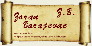 Zoran Barajevac vizit kartica